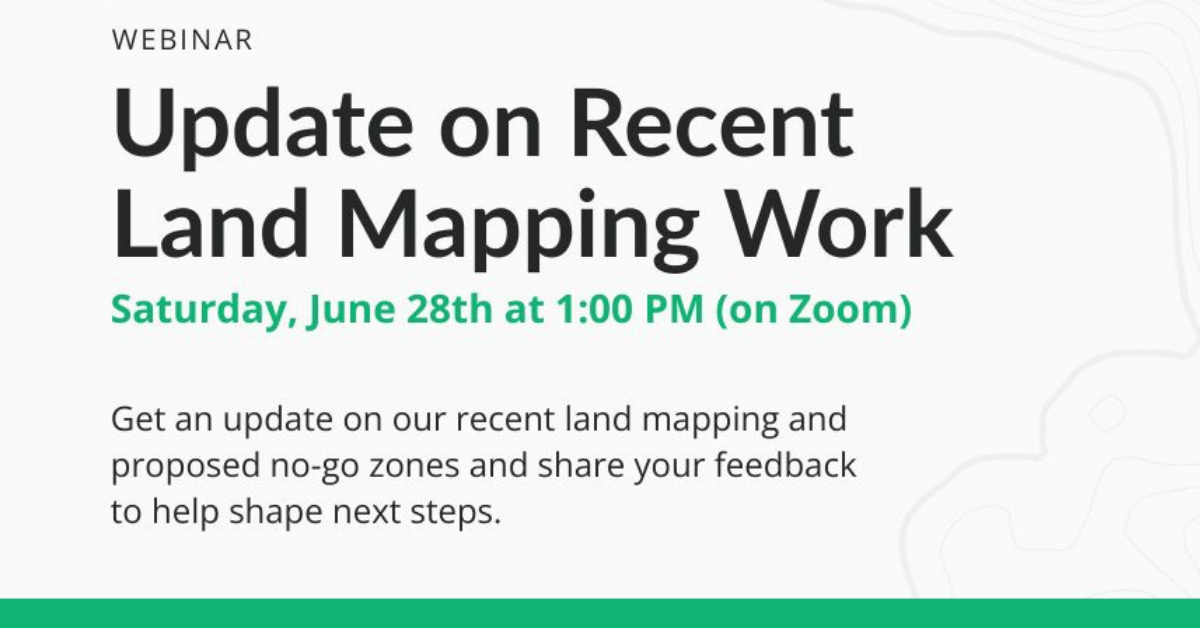 Invitation to webinar to Update members on Recent Land Mapping Work